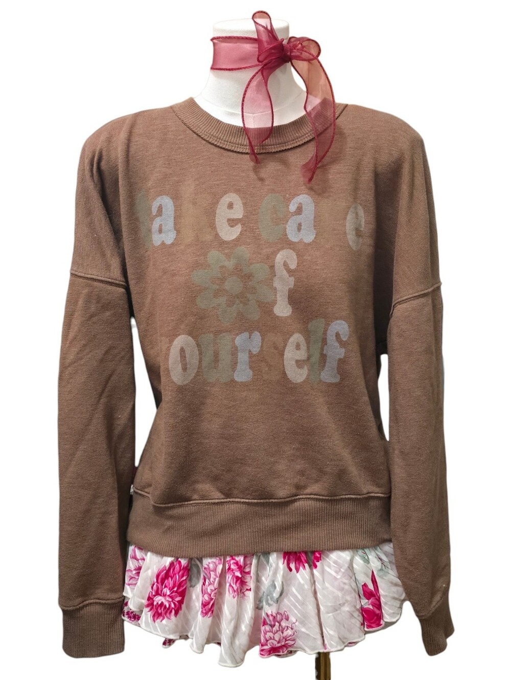 American eagle dark brown pullover sweater crewneck
